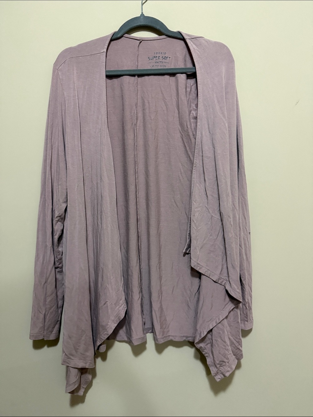 Torrid - Super Soft Lavender Open Draped Cardigan